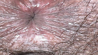 Asshole Beathing Extreme Closeup