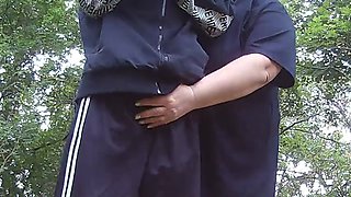 Neighbor Sucks My Dick in a Park and Swallows Cum