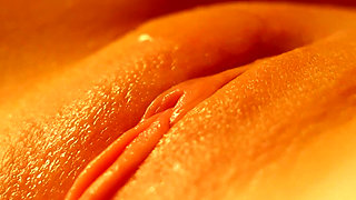Extreme Close up Oily Pussy Play