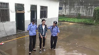 Chinese Girl Arrest And Handcuffed