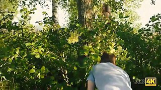 Old4k. cutie sucks older cock and gets it in her tiny snatch outdoors