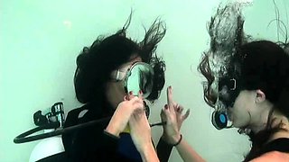 Busty curly brunette with big boobs fucks on couch