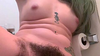 Teen Hairy Latin Girl Masturbating