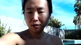 Emo teen on solo webcam masturbation