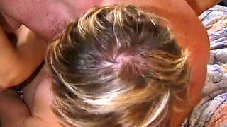 Gorgeous redhead slut gets covered with jizz after hard fuck