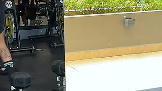 A Sweaty, Strong Guy at the Gym Asks a Neighbor in the Building to Smell His Cock so He Can Fuck Her Later.