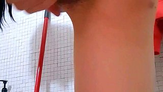 Horny Girl Puts Her Hand in Her Pussy for the First Time