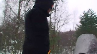 Emmy and Ilya enjoy shagging in the snow