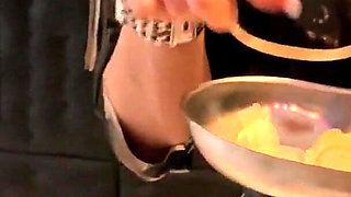 Miss Alessa Milano Femdom Cum Feeding Blowjob Training by German Mistress in Latex Dress