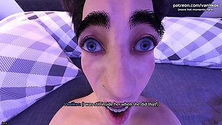 FreshWomen - Petite Nerdy Asian Teen Rides A Big Dick And Gets Her Little Pussy Creampied - 3D Animated Porn Game - #12