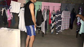 In a Rose with My Neighbor, We Get Hot Until We Fuck Her Pussy on the Terrace - Porno En Espaol