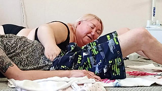 Mother-in-law sucks my dick during a break