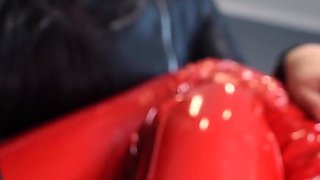 Mean Verbal and Spitting Humiliation in Latex and Boots, POV