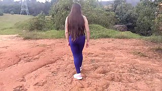 Amateur Stepmother In The Forest With Her Stepson Shows Off And Lets Him Touch Her Tits, Booty And Huge Cameltoe Desi Bhabhi