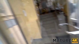 Mature4k. fortunate electrician screws mature dark haired with big Natural Tits