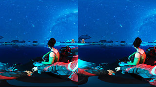 Happy Ending - Panam XXX parody with Cyberpunk 2077 best ending on Basilik under the meteor shower