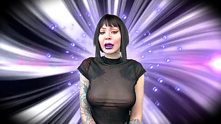 Violet Gothic Lips, Soft Kisses - Lipstick Fetish, Lip Fetish, Kiss, Kissing