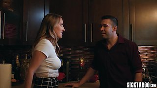 Lusty babe fucks partners best friend
