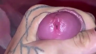 Femboy Jerking off and Cum at Night