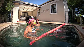 Twisted Nymphs - Rosie and Pam's Sexy Pool Party - Part 1