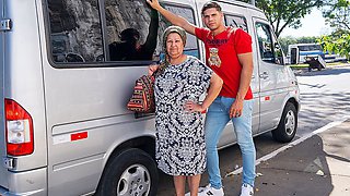 Fat 73 Years Old Granny Picked up for Ass Fucking