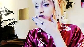 Curly Blonde Teen Records Solo Dildo Masturbation More at