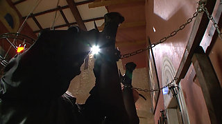 German BDSM fisting her pussy