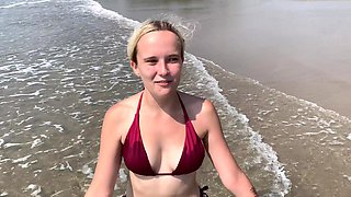 Homemade video of a blonde girlfriend being fucked in HD POV
