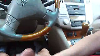 Slutty bitch Stephanie sucks my dick deepthroat in a car