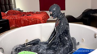 Playing in Cum with Gloomy Babe, Part 2 - Alex Latex