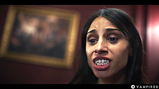 Horny Vampire Lesbian - Busty Latina Babe Titsucking Redhead During Intense Gothic Sex