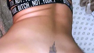 Hot real amateur brunette gives her boyfriend a POV blowjob