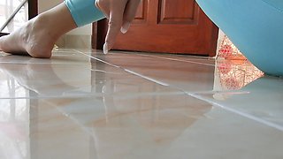 Mint Green Pants Wetting/desperation