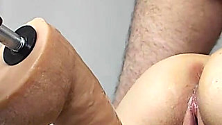 Big dildo fucking machine & anal