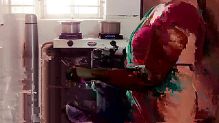 Desi Indian Big Boobs Stepmom Arya Fucked by Stepson in Kitchen While Cooking
