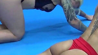 Two Busty MILF's Wrestling for the Belly Button