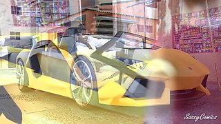 Ghetto Girl With Thick Thick Rides Top Don Bbc In Yellow Lamborghini - Sassycomics