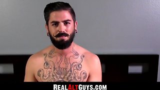 RealAltGuys.com - Alt boy exposes his monstrous beefstick for an heavy solo stroke sesh