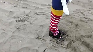 Big boobs amateur hottie sex outdoor in public