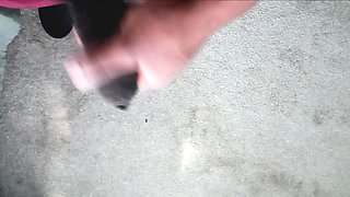 Black cock jerking off