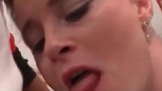 The big blowjob party cum in mouth