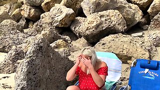 Brunette Amateur Nailed Outdoors In Public