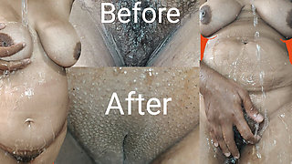 Full Shaving Video of Chubby Woman