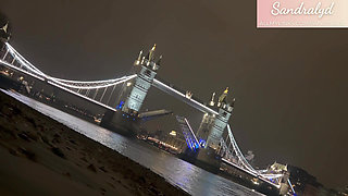 Blowjob on London bridge with egg sucking