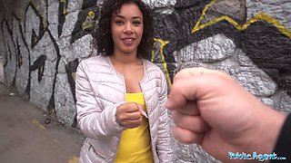 Tahlia Lane gets her tight pussy pounded in public after a public game of P.A. Rock Paper Scissors