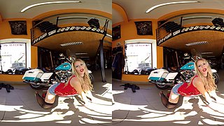 186 - Claudia Mac - Blonde Pornstar Naked On A Bike
