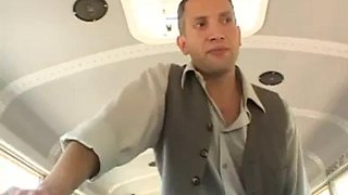 Masturbating teens used by teacher in back of the bus