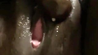Closeup Monster Dildo Squirting Orgasms Deep in My Black Pussy