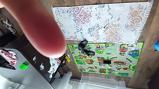 Sexy mom dances naked in the house. Latina hairy pussy, big ass.
