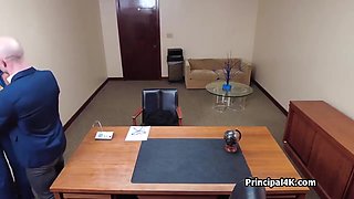 Mature Teacher Gags On Bosses Big Penis At The Office